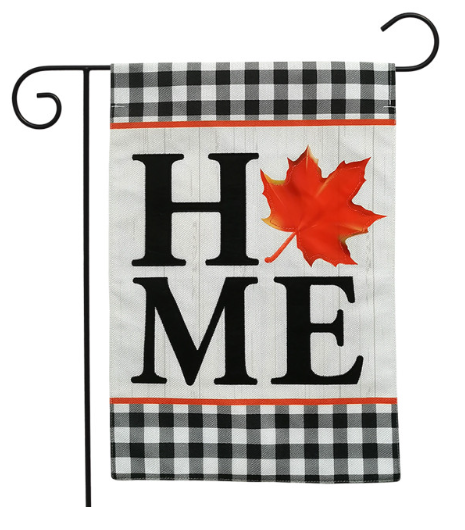 Welcome Fall sunflowers garden flag featuring bright sunflowers with a fall welcome message, displayed as outdoor porch and yard decor.