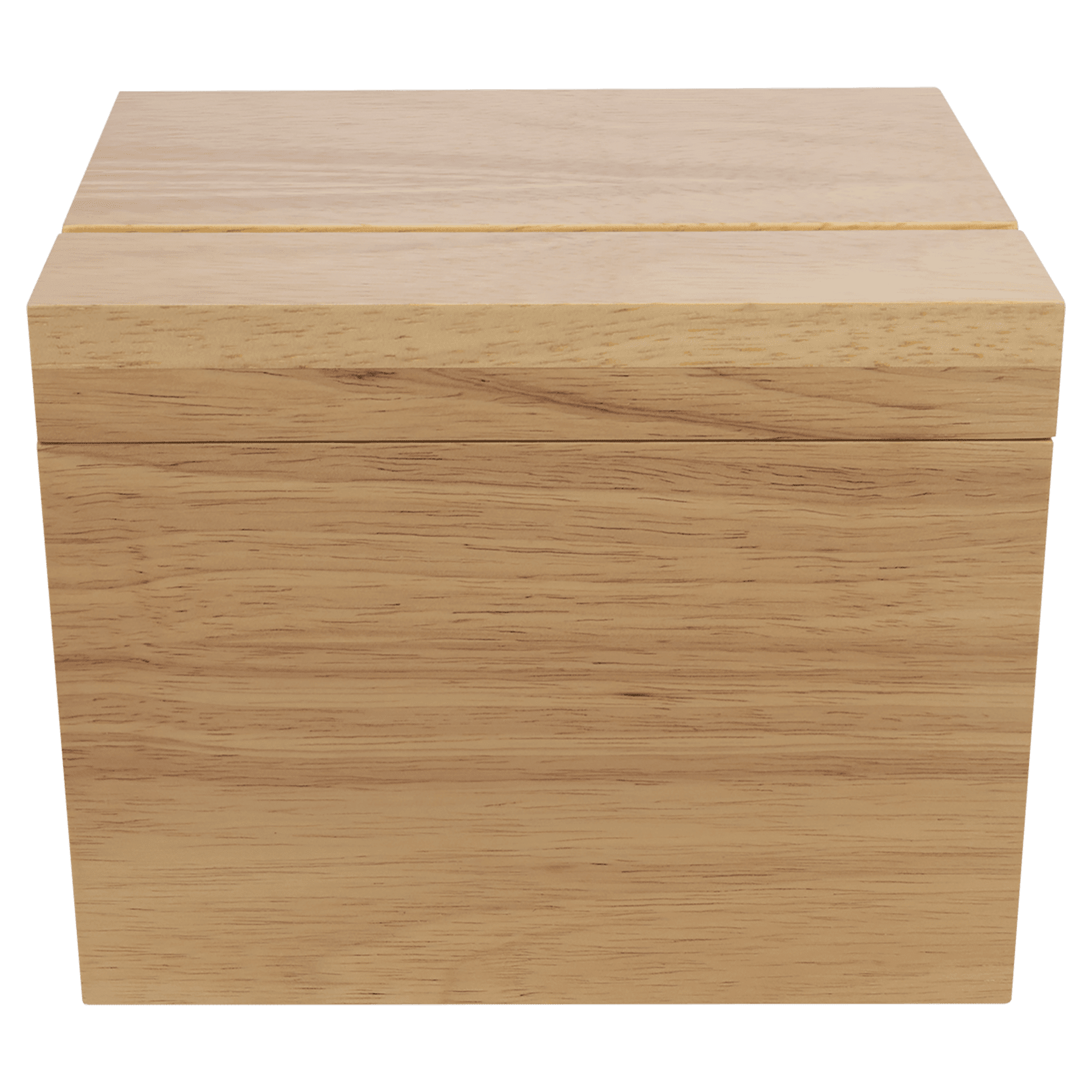 Personalized Engraved Wooden Recipe Card Box – “The Secret Ingredient is Love” (Top Display Slot)