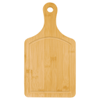 Bamboo Paddle Cutting Board with Drip Ring – 13 1/2" x 7"