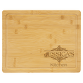 Personalized Bamboo Cutting Board with Drip Ring – 13 3/4" x 11"