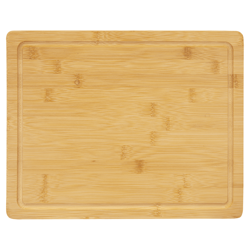 Personalized Bamboo Cutting Board with Drip Ring – 13 3/4" x 11"