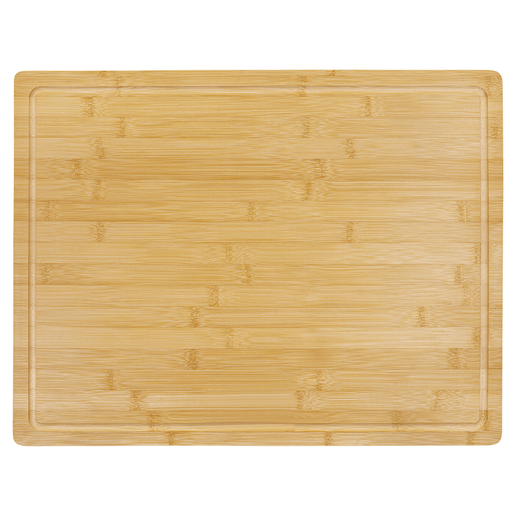 Personalized Bamboo Cutting Board with Drip Ring – 19 3/4" x 15"