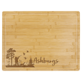 Personalized Bamboo Cutting Board with Drip Ring – 19 3/4" x 15"