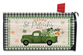 Happy St Patricks Day Pickup Magnetic Mailbox Cover (Standard) — Vintage Truck & Shamrocks