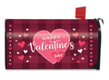 Happy Valentine’s Day Magnetic Mailbox Cover (Standard) – Heart Plaid