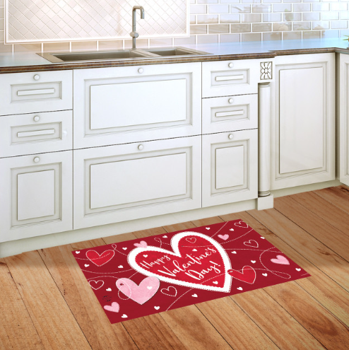 Heart Toss Valentine’s Day Outdoor Décor Bundle (Garden Flag + House Flag + Doormat + Mailbox Cover)