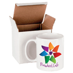 Personalized 11 oz. White Sublimatable Ceramic Mug with White Gift Box