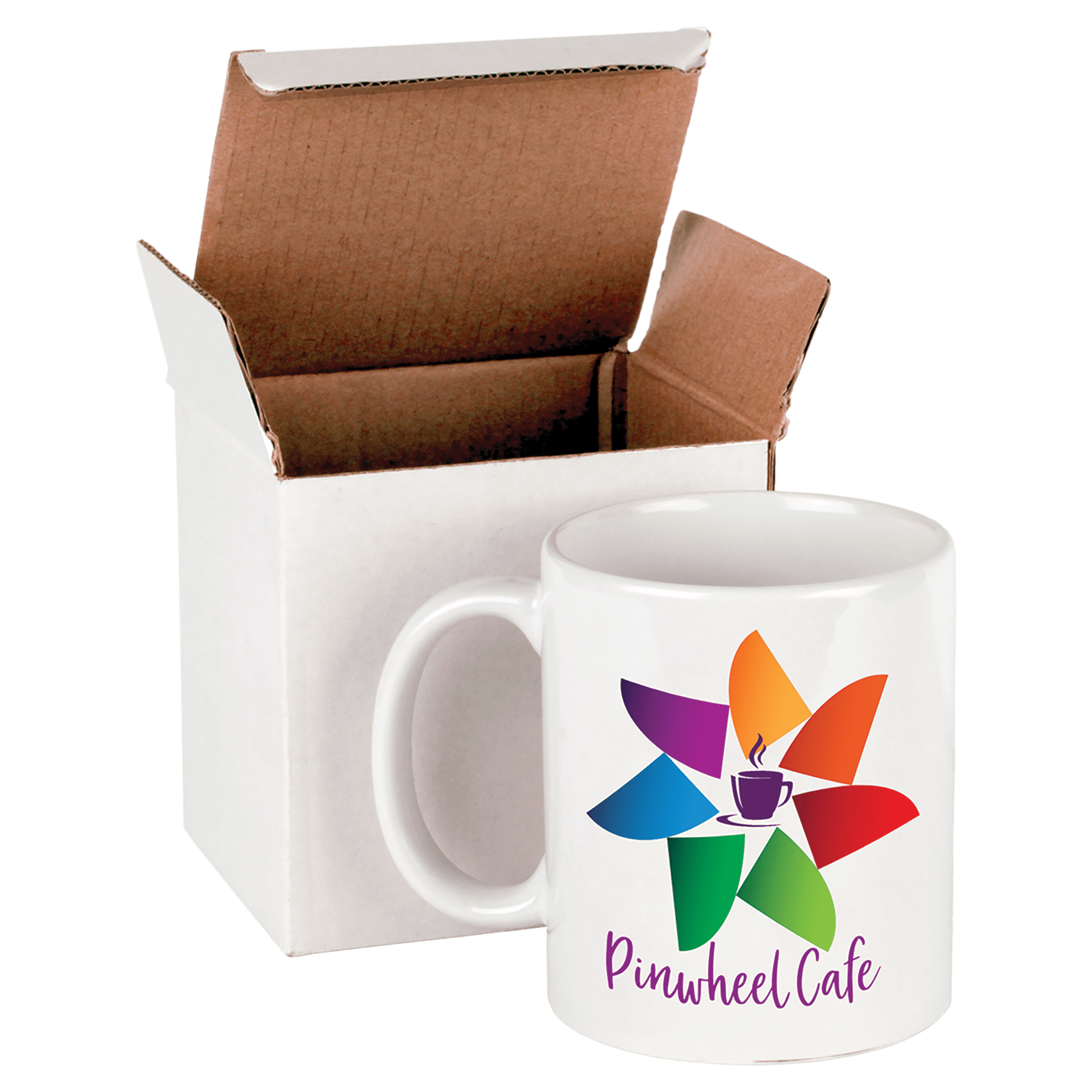 Personalized 11 oz. White Sublimatable Ceramic Mug with White Gift Box