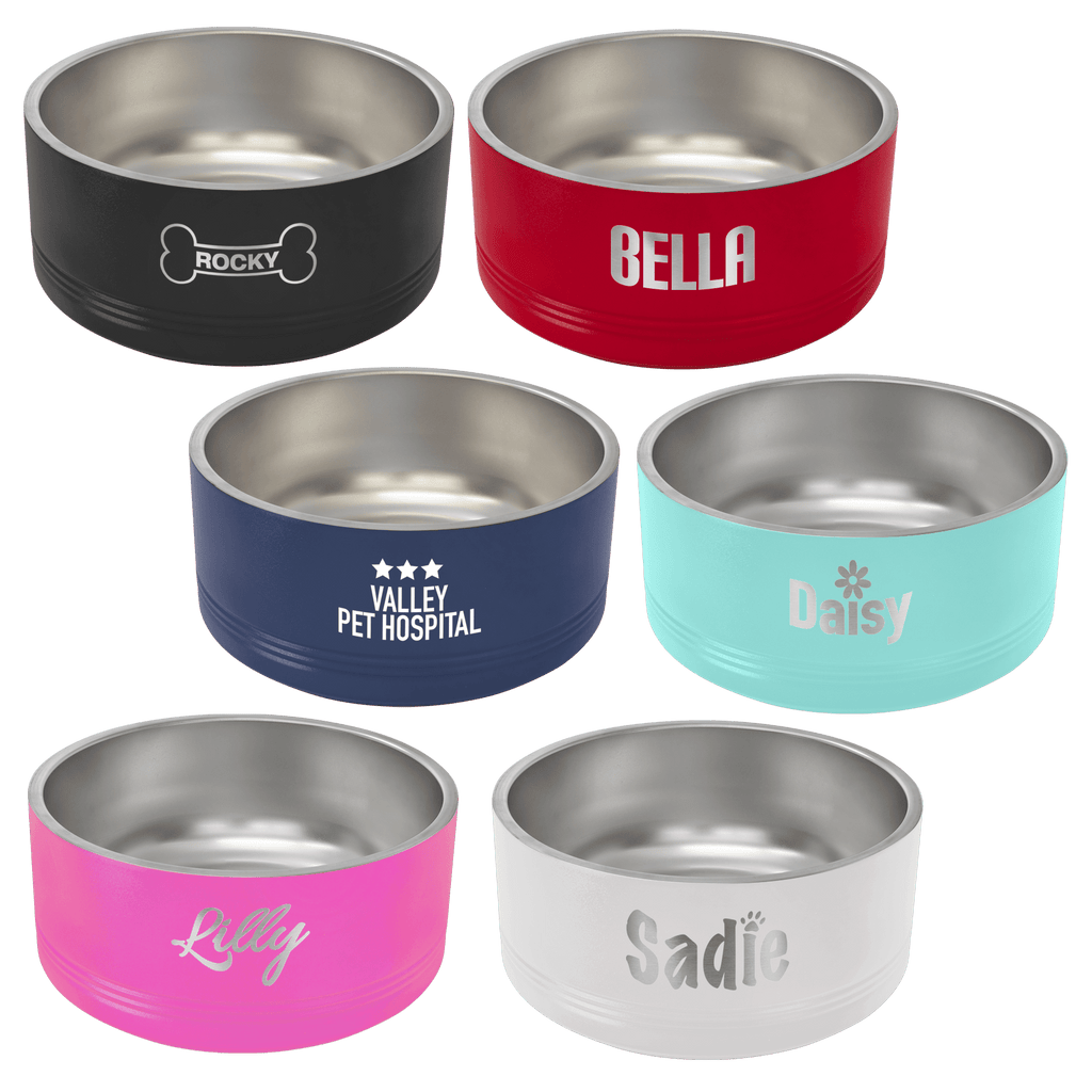 Personalized Polar Camel Pet Bowl – Laser Engraved Name | 18 oz, 32 oz, 64 oz