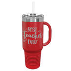 40 oz. Travel Mug with Straw and Snap Lid