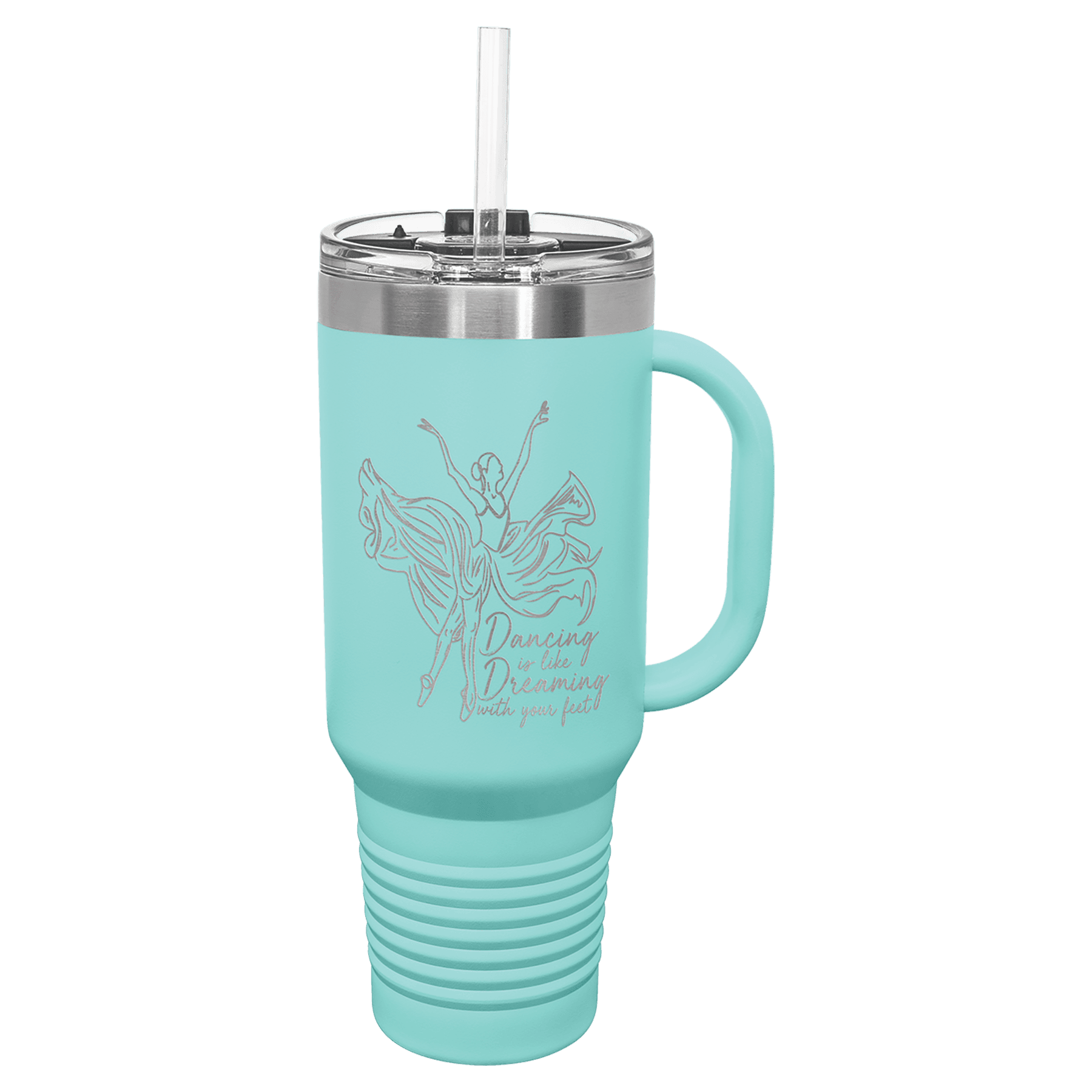 40 oz. Travel Mug with Straw and Snap Lid