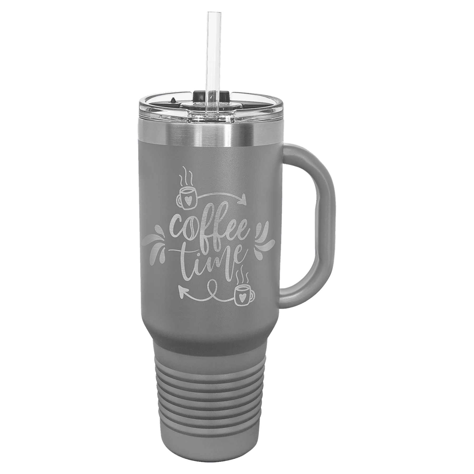 40 oz. Travel Mug with Straw and Snap Lid