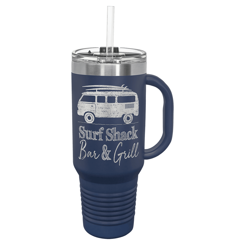 40 oz. Travel Mug with Straw and Snap Lid