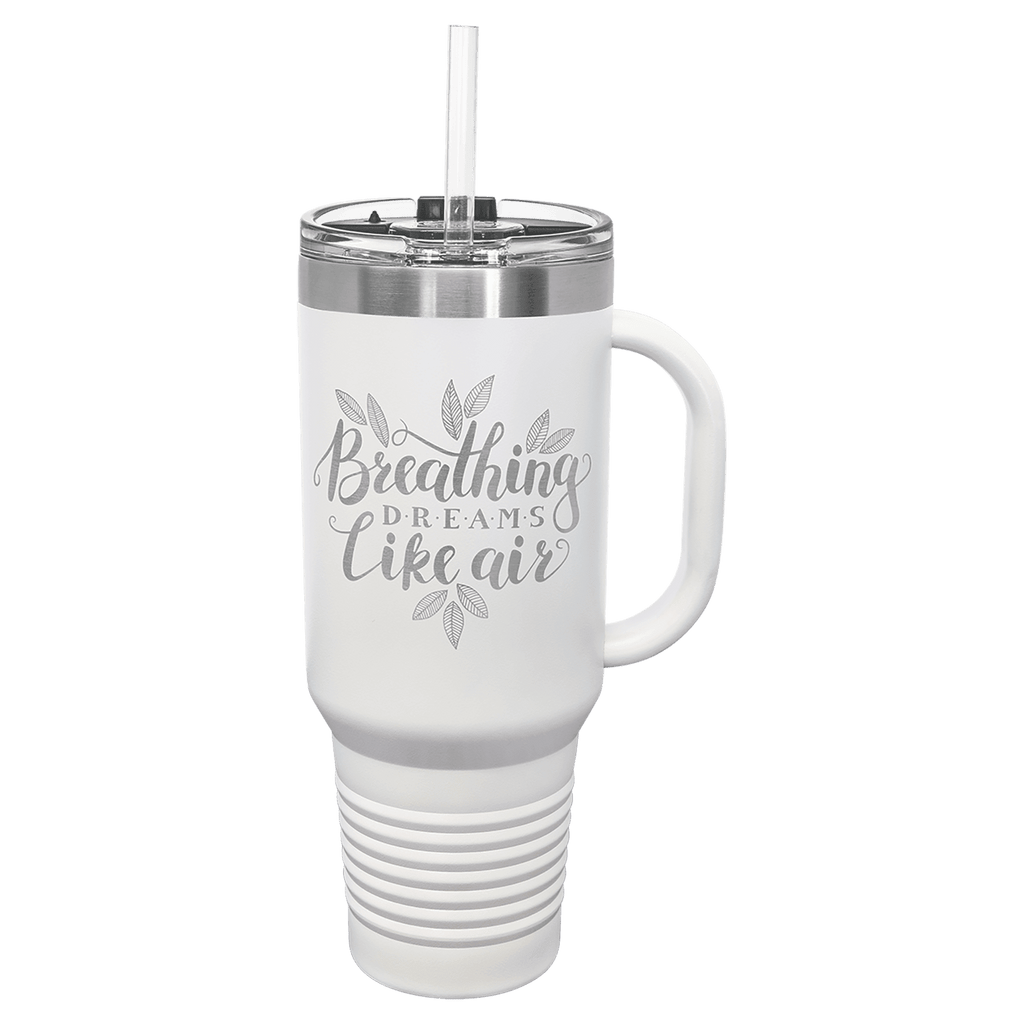 40 oz. Travel Mug with Straw and Snap Lid