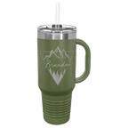 40 oz. Travel Mug with Straw and Snap Lid