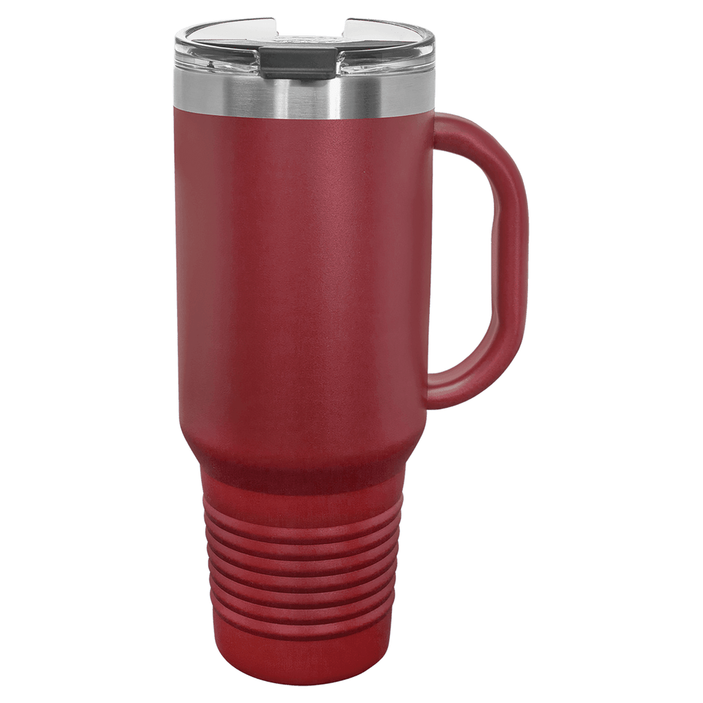 40 oz. Travel Mug with Straw and Snap Lid