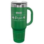 40 oz. Travel Mug with Straw and Snap Lid