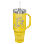 40 oz. Travel Mug with Straw and Snap Lid