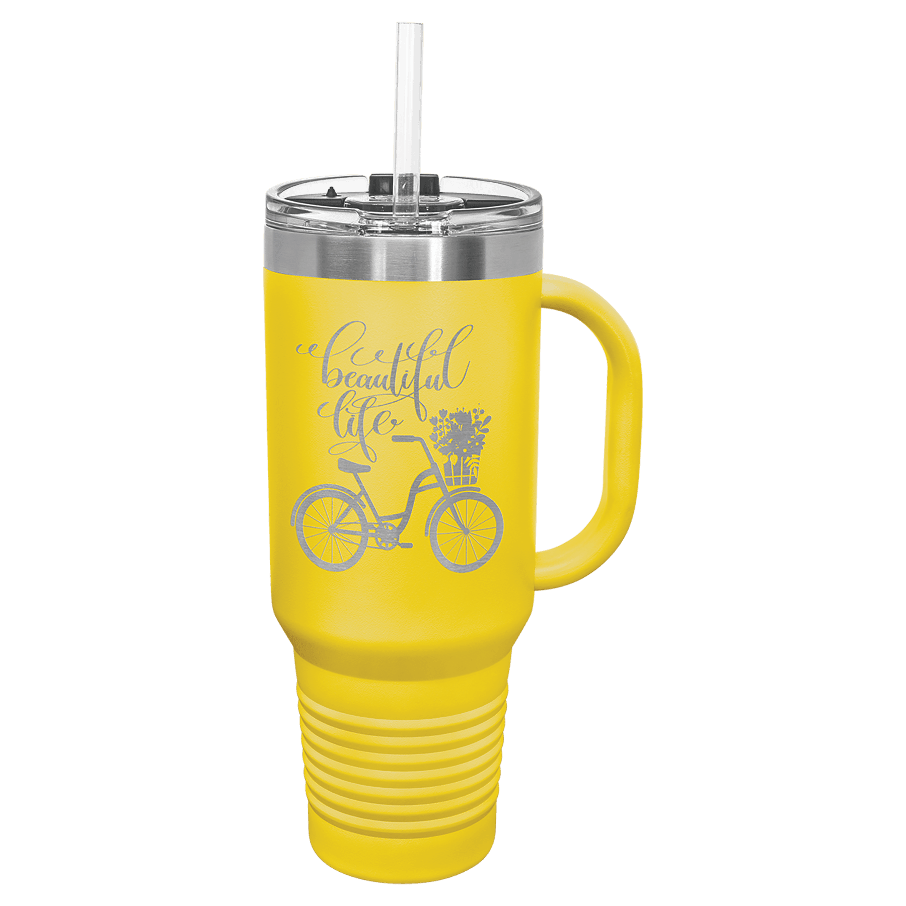 40 oz. Travel Mug with Straw and Snap Lid