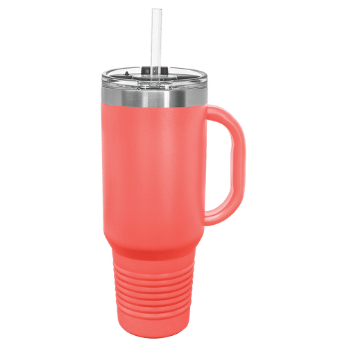 40 oz. Travel Mug with Straw and Snap Lid