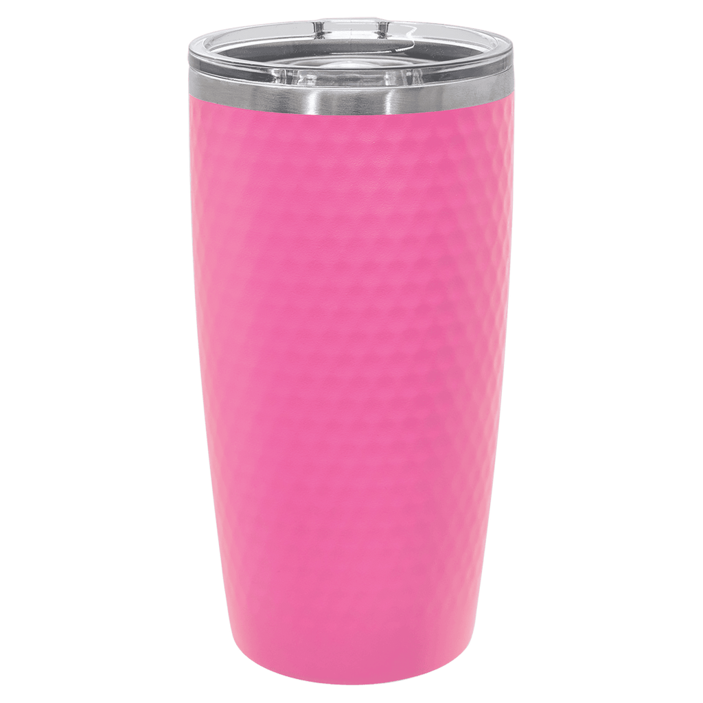 Polar Camel 20 oz Pink Golf Dimple Tumbler (Laser Engraved) + Slider Lid