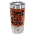 Polar Camel 20 oz. Basketball Tumbler – Game Day Stainless Steel Mug with Slider Lid