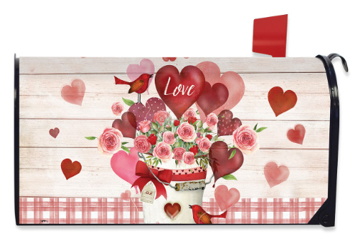 Love Bouquet Magnetic Mailbox Cover (Standard) – Roses & Hearts Valentine Decor