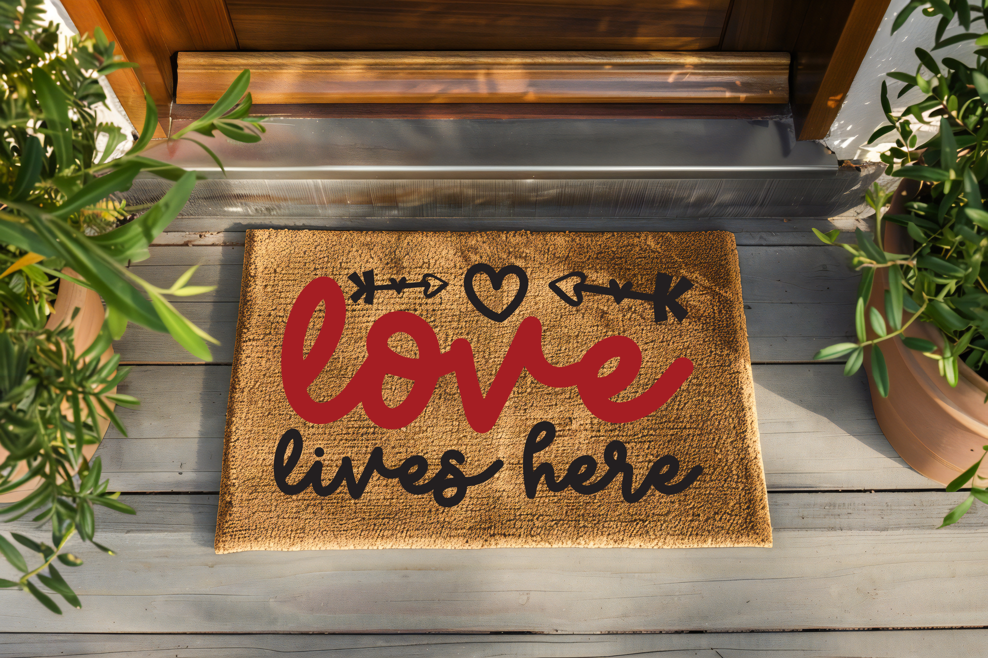 Love Lives Here Doormat (30x18 Natural Coir)
