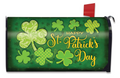 Lucky Shamrocks Magnetic Mailbox Cover (Standard) — Happy St. Patrick’s Day Green Clover Decor