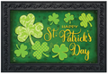 Lucky Shamrocks Happy St. Patrick’s Day Doormat Insert (Green Clover Collage)