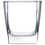 Clear square glass on a transparent background