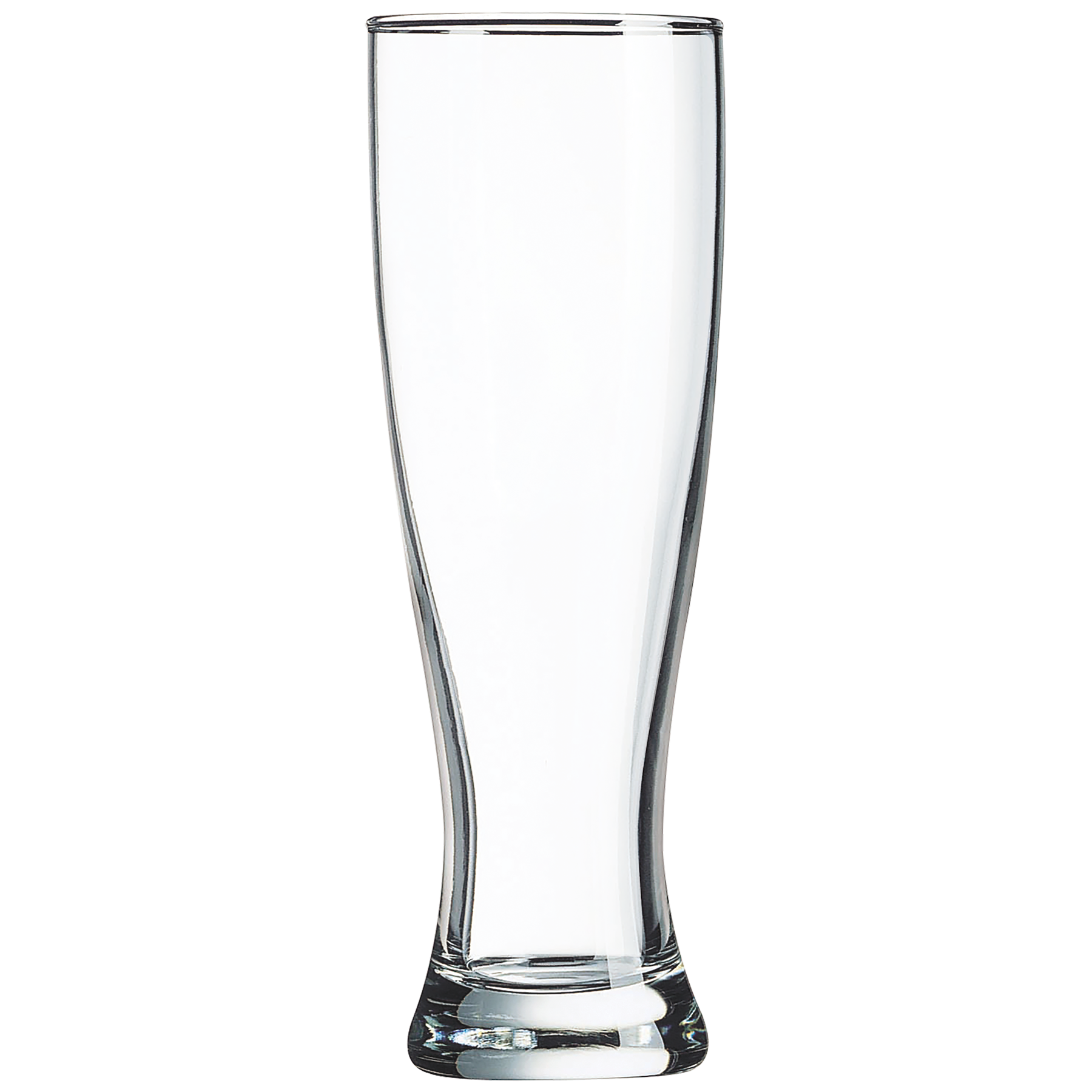 Clear glass on a white background