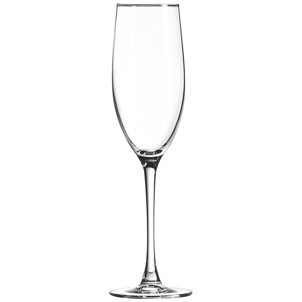 Clear wine glass on a white background