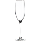 Clear wine glass on a white background