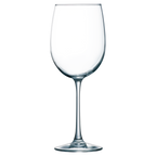 Clear wine glass on a white background