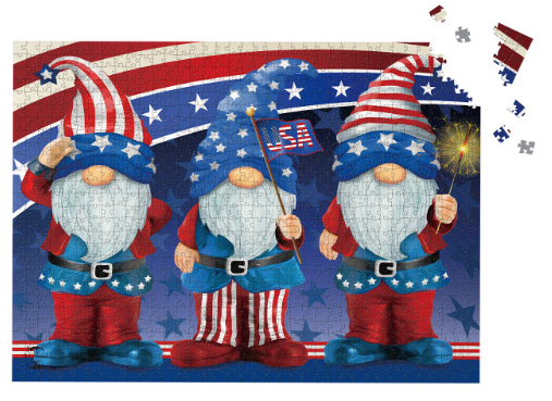Patriotic Gnomes 1000-Piece Jigsaw Puzzle