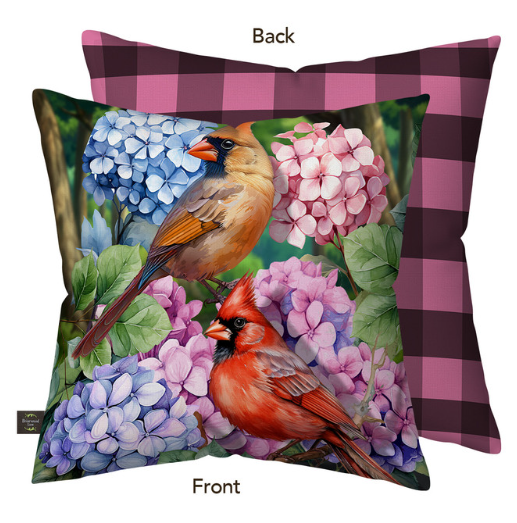 Perched Cardinals Decorative Throw Pillow