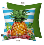 Pineapple and Stripes Decorative Throw Pillow