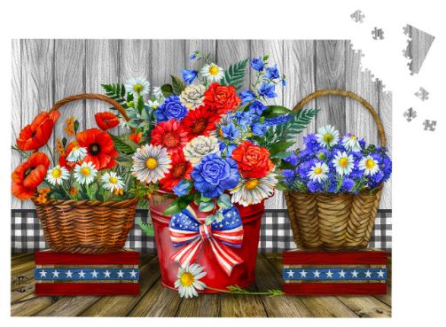 Red White and Beautiful 1000-Piece Jigsaw Puzzle