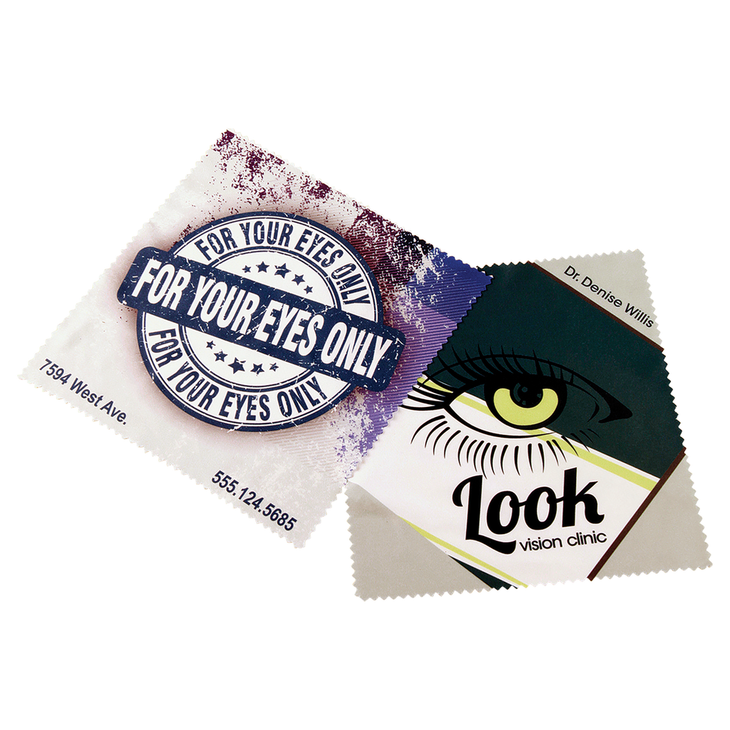 Custom 6" x 6" Microfiber Cleaning Cloth (Sublimation Ready) – 6 Pack