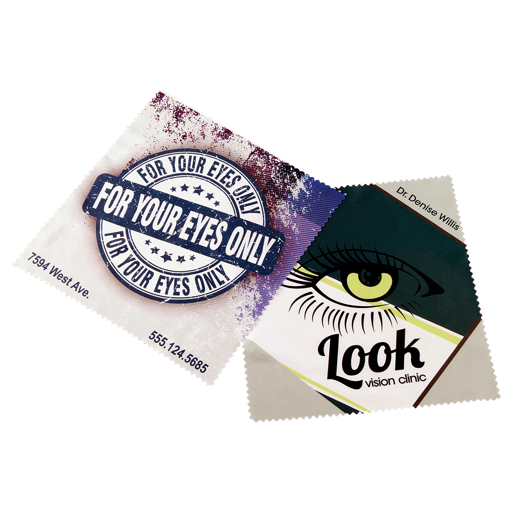 Custom 6" x 6" Microfiber Cleaning Cloth (Sublimation Ready) – 6 Pack