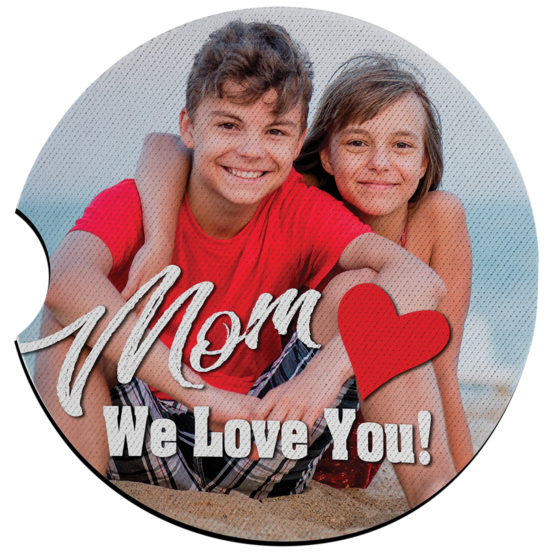 Personalized 2 1/2" Neoprene Car Coaster – Sublimation Ready (2-Pack)
