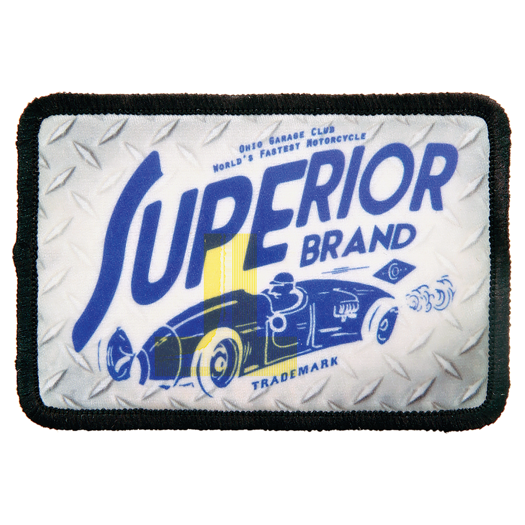 Custom Sublimation Patch (3" x 2") – Adhesive Back + Black Border (12 Patch Minimum)