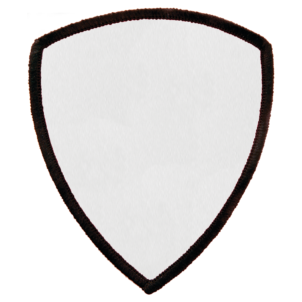 Custom 3" Shield Sublimation Patch – Adhesive Back + Black Border (12 Patch Minimum)