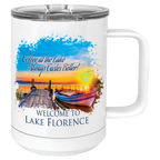 Personalized 15 oz Polar Camel White Vacuum Insulated Mug with Slider Lid – Sublimation Ready