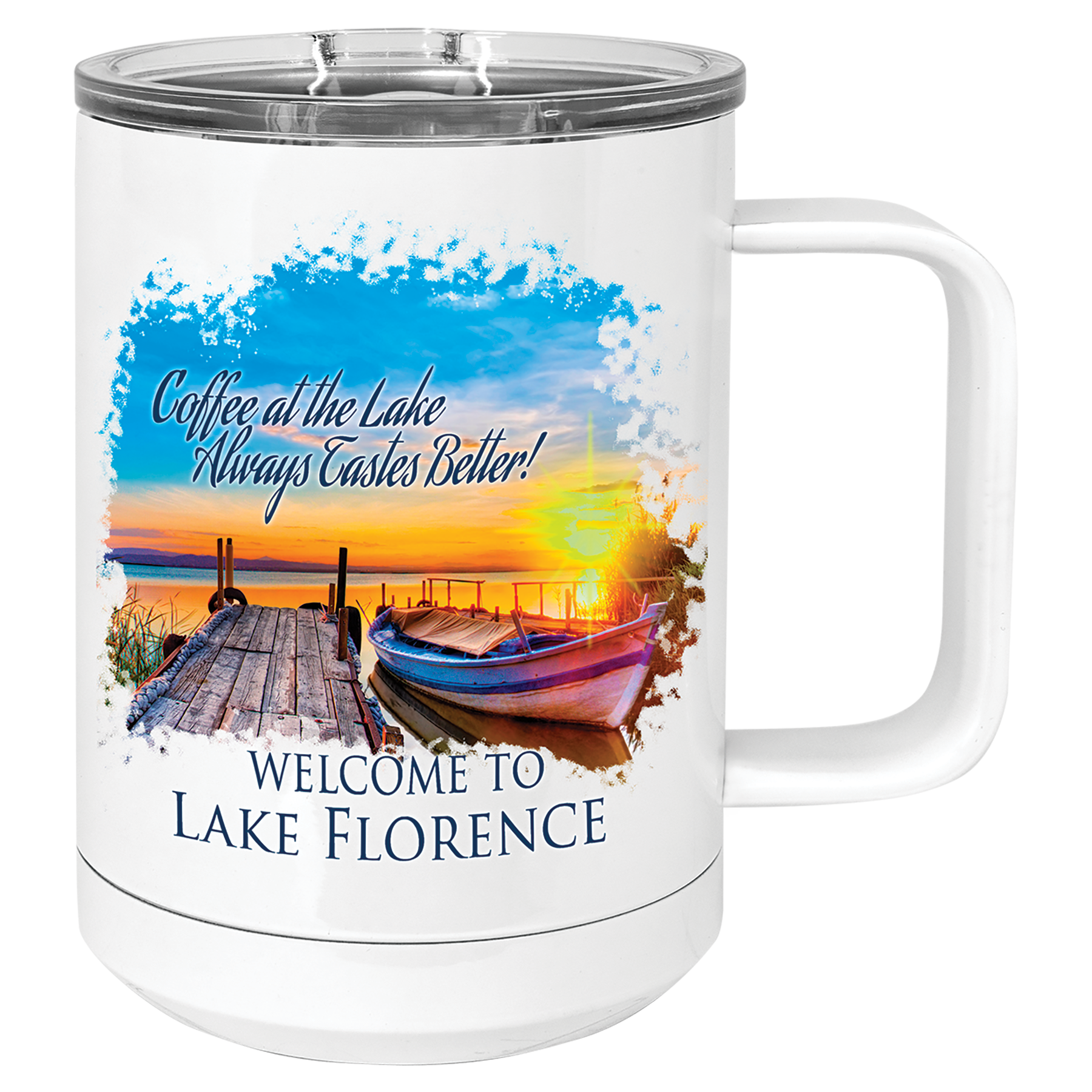 Personalized 15 oz Polar Camel White Vacuum Insulated Mug with Slider Lid – Sublimation Ready