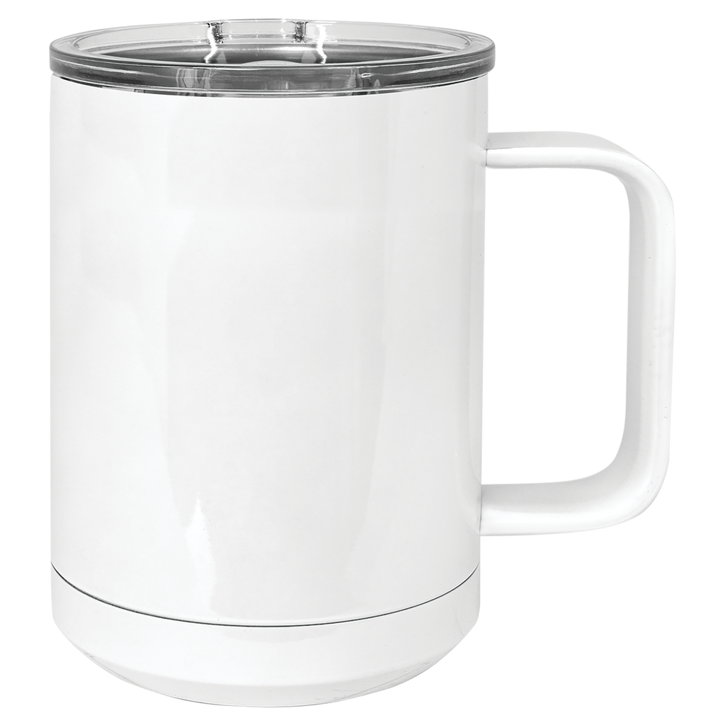 Personalized 15 oz Polar Camel White Vacuum Insulated Mug with Slider Lid – Sublimation Ready