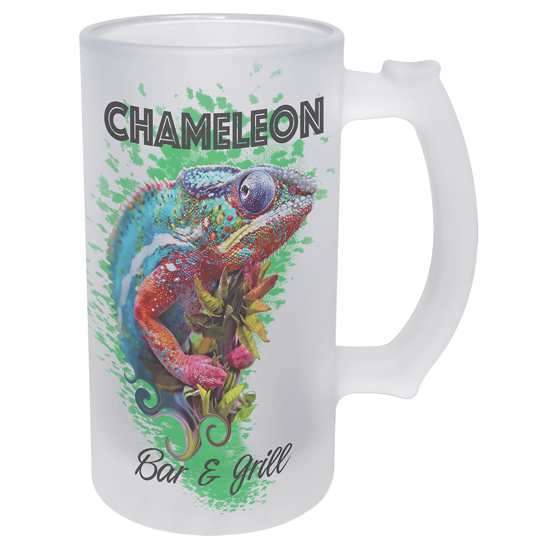 Personalized 16 oz Frosted Beer Mug with Handle – Sublimation Ready
