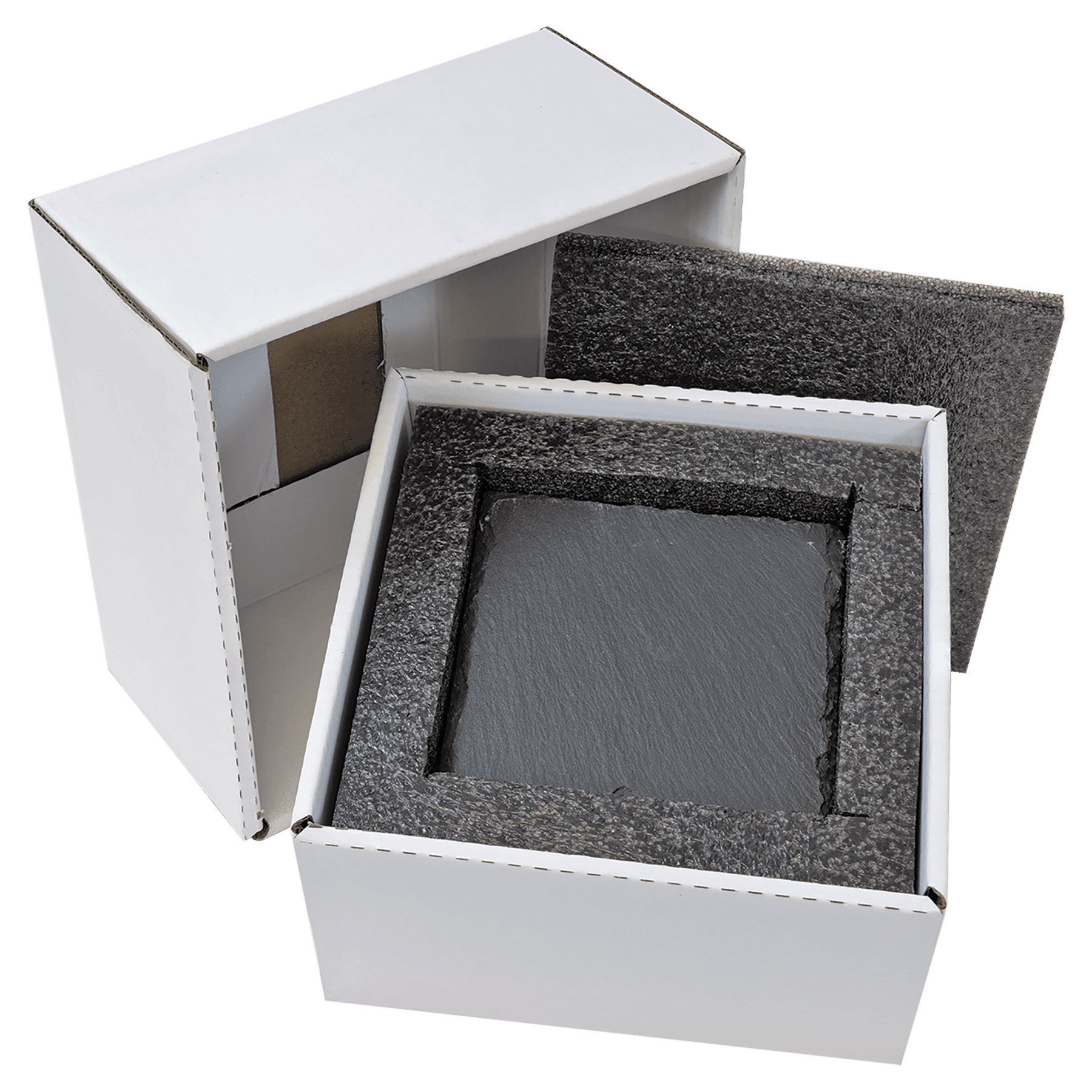 Personalized 4" x 4" Square Slate Coaster Set (6-Piece, Gift Boxed)