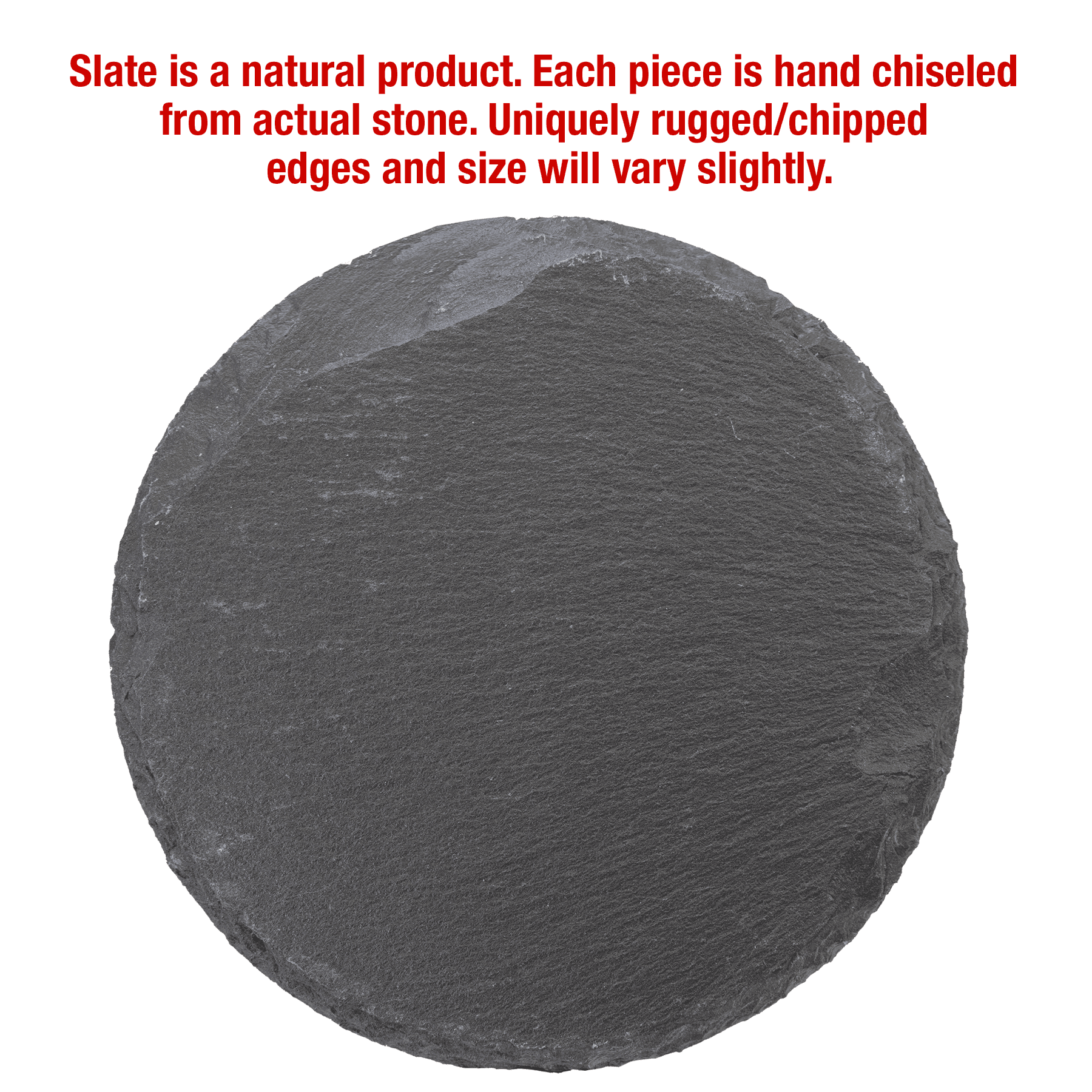 Personalized 4" Round Slate Coaster Set (6-Piece, Gift Boxed)